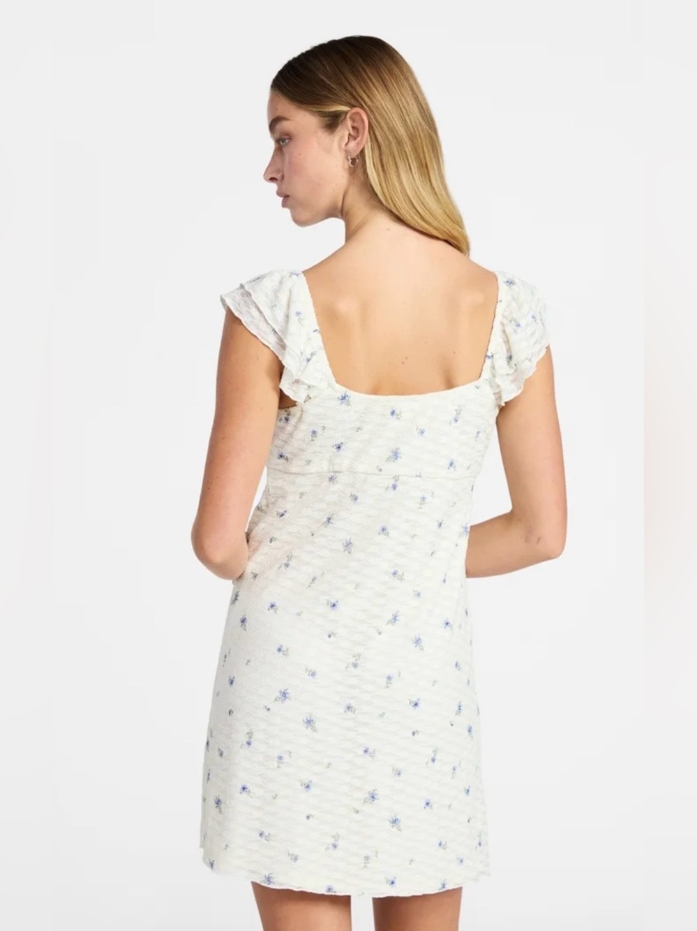 No Boundaries Double Ruffle Ruched Mini Dress Women's Size M | XL - Picture 12 of 16